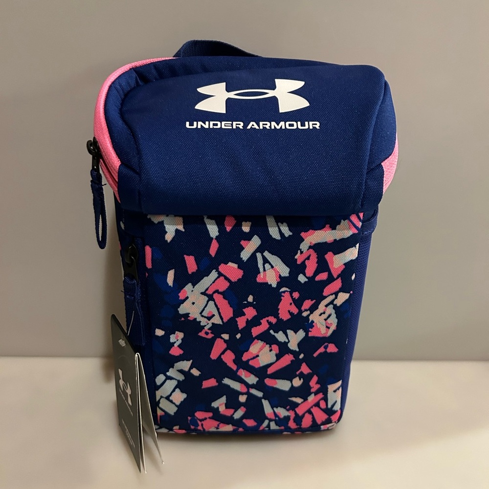 New Under Armour Sideline Blue Pink Mini Cooler Lunch Box 3.1L NWT